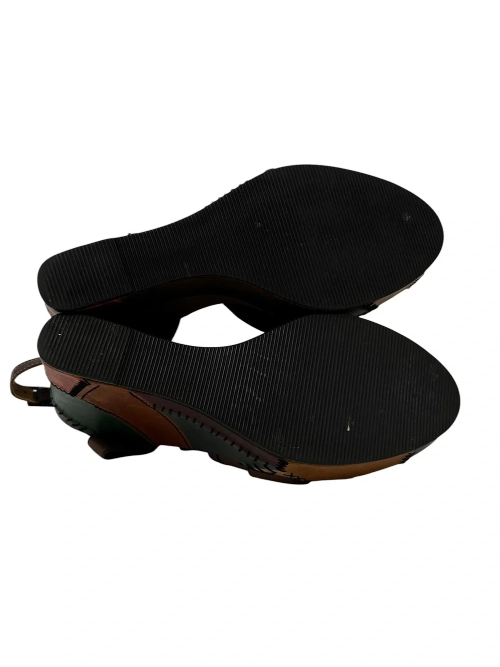 Coach Stylish Multi-Color Leather Wedge Sandals